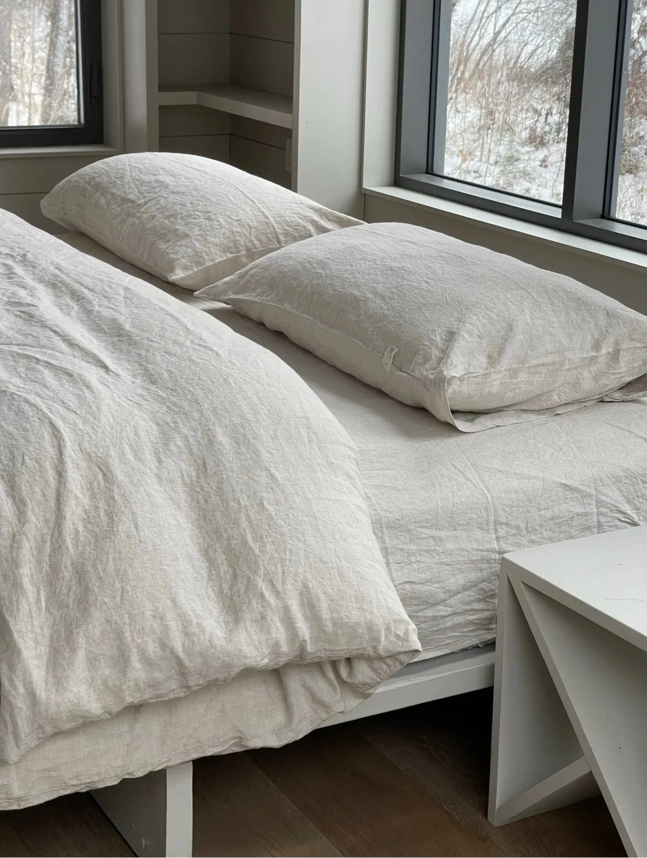 EUROPEAN FLAX LINEN DUVET COVER SETS IN NATURAL