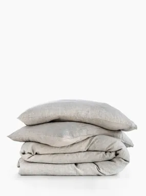 EUROPEAN FLAX LINEN DUVET COVER SETS IN NATURAL