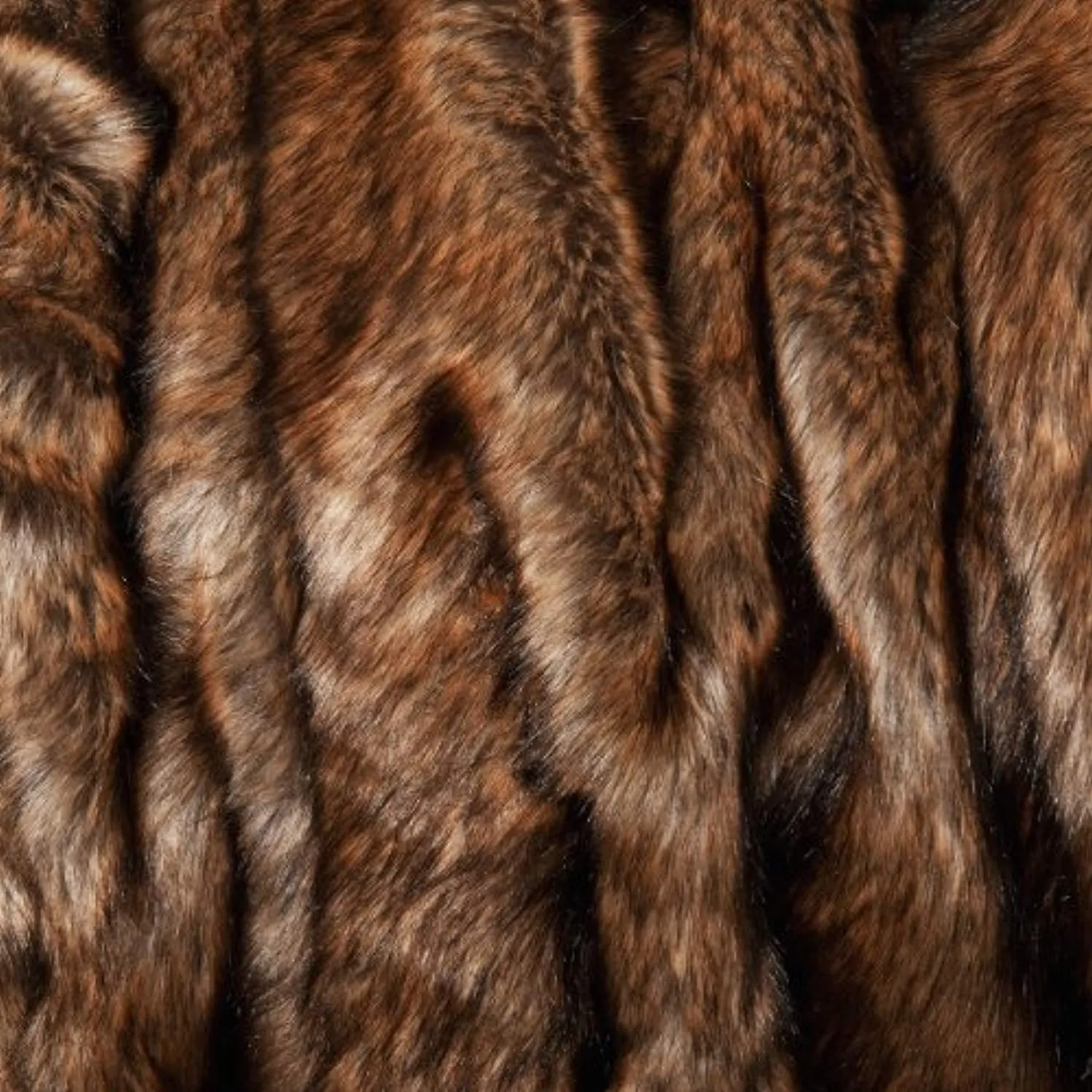 Faux Fur Throw - Full Blanket - Coyote - 58"W x 84"L - (1 Throw)