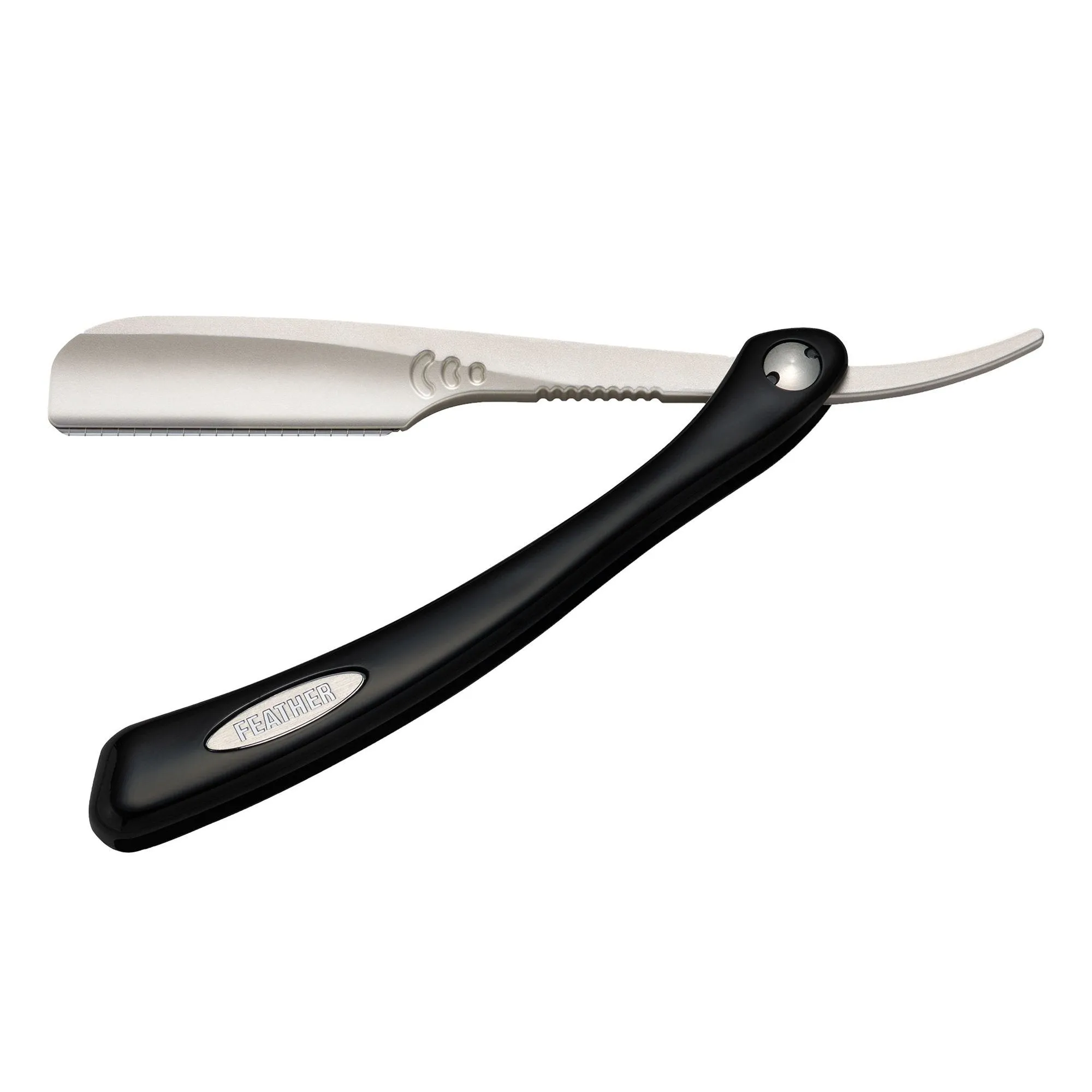 Feather Artist Club SR Folding Razor, Black Handle