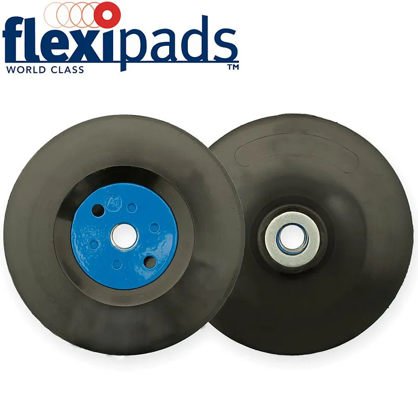 Flexipads Grinder Pad & Nut 125Mm M14X2Mm Black