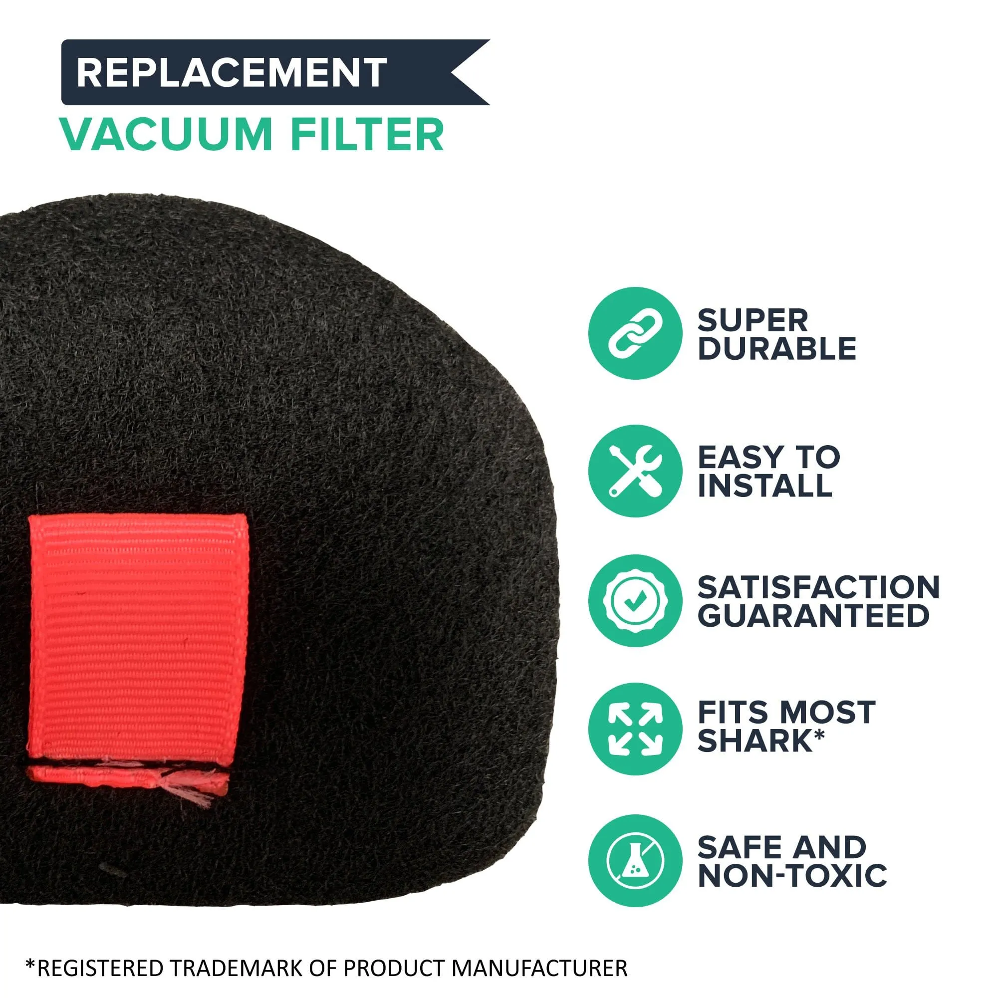 Foam & Felt Filters Fit Shark UltraCyclone Pet Pro Plus CH951 Handheld Vacuum, Washable & Reusable