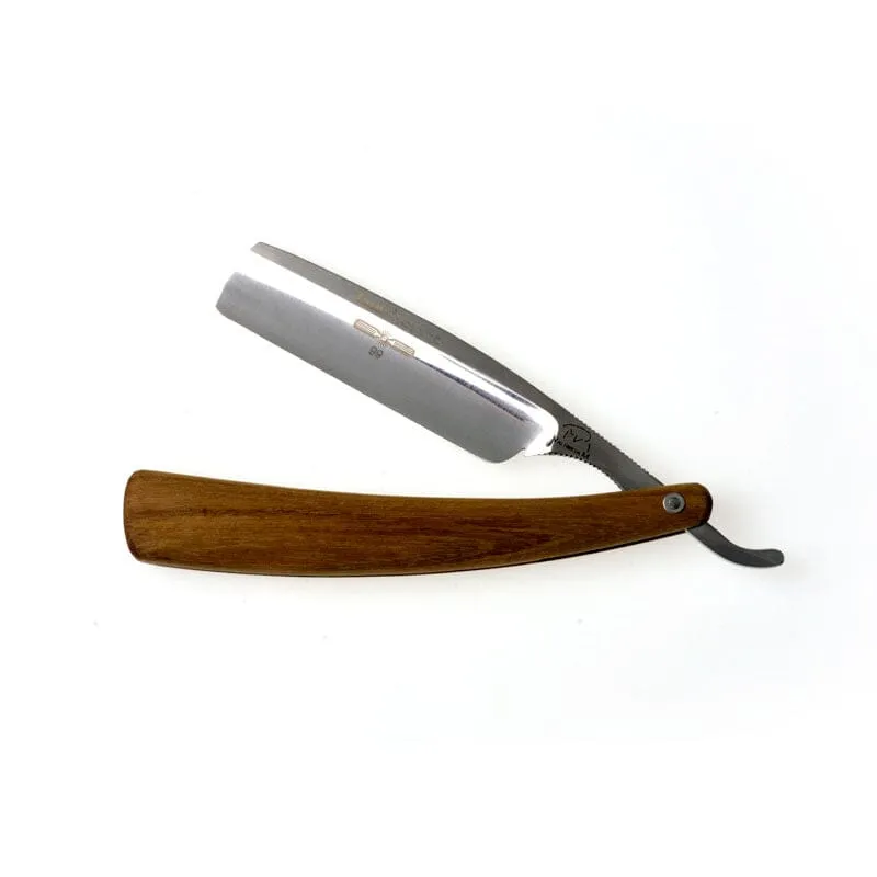 Focus R217 Carbon Steel Straight Razor 6/8”, Wenge Wood Handle