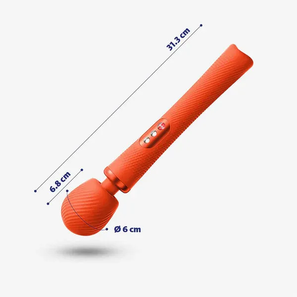 Fun Factory VIM Rumbly Rechargeable Body Wand Massager Sunrise Orange