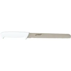 Genware 12'' Slicing Knife White (Serrated) pack of 1