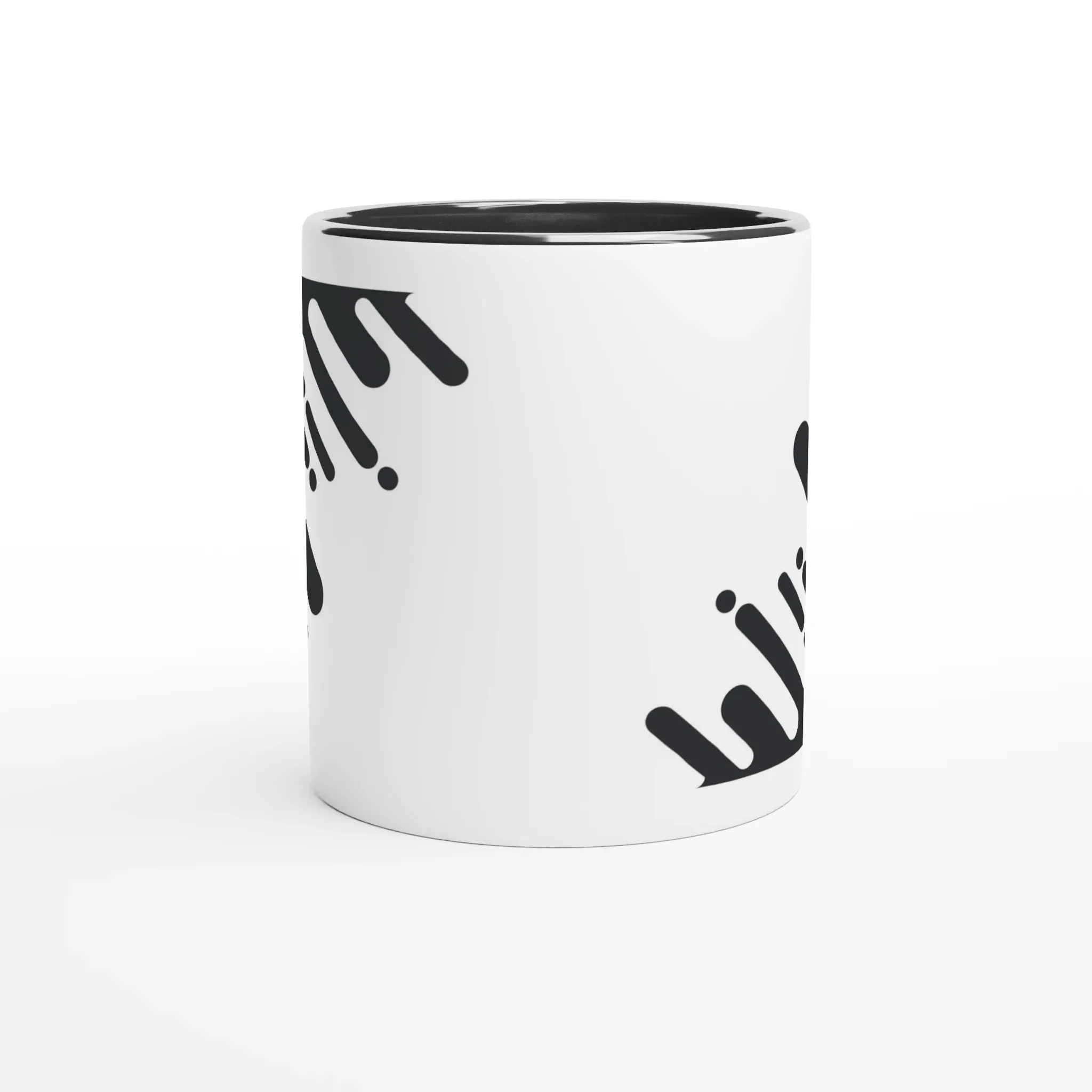 Geometric Black Pattern Ceramic Mug