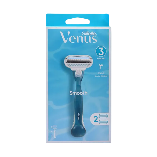 Gillette Venus Smooth Women's Razor 3 Blades 2Pcs