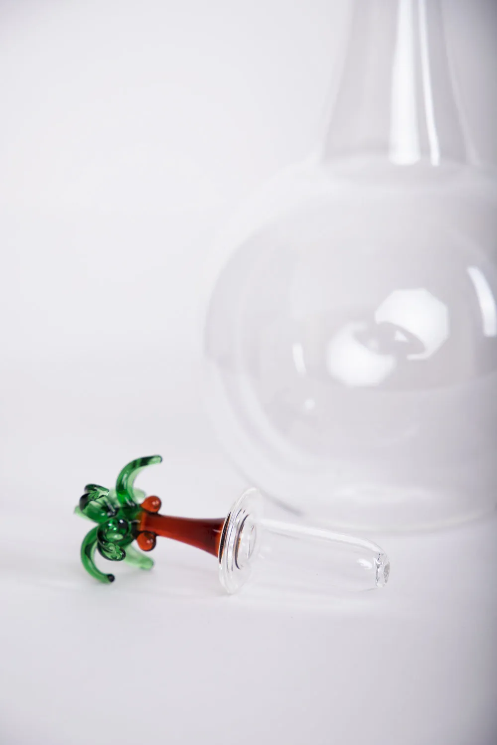 Glass Carafe Palm Tree Topper