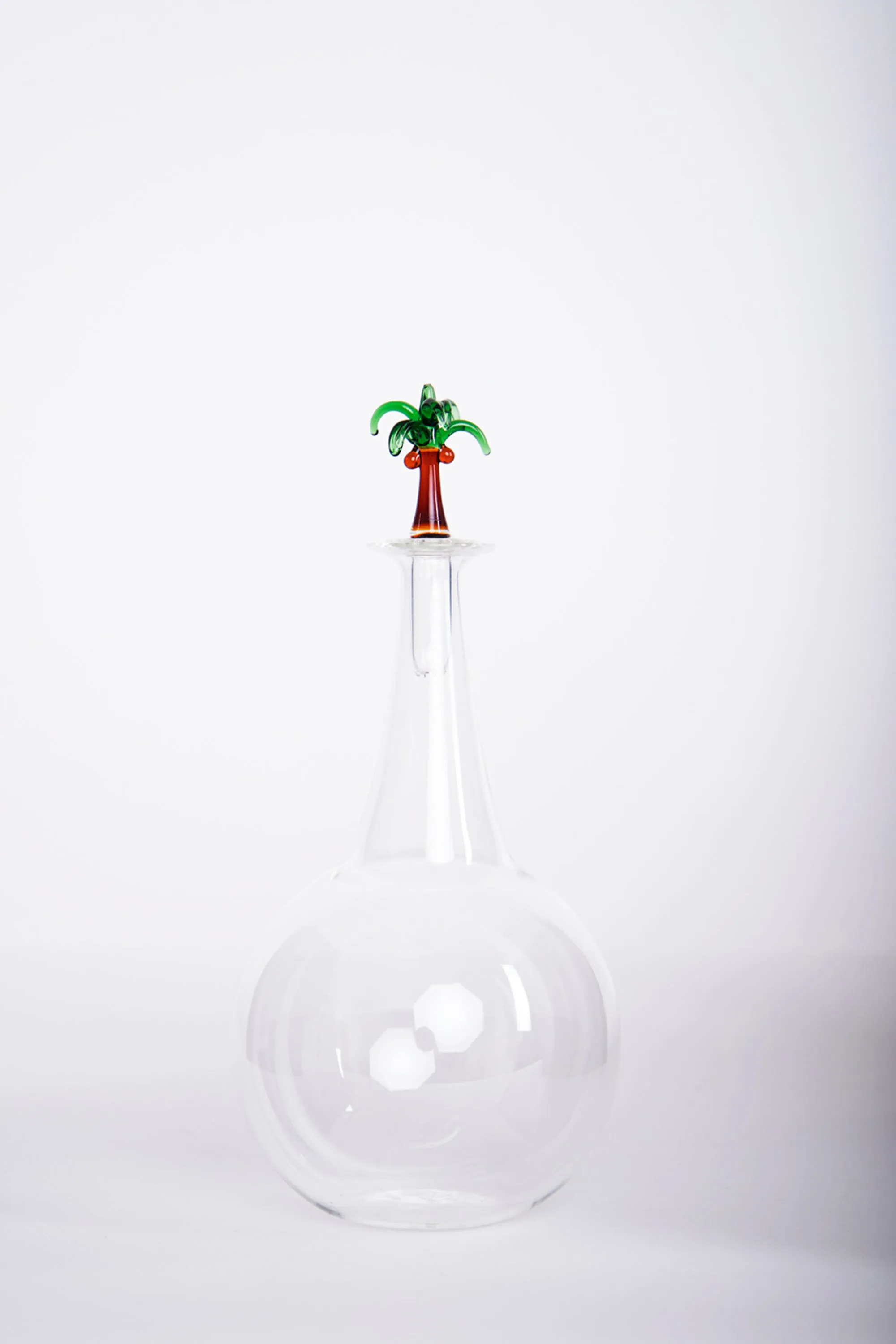 Glass Carafe Palm Tree Topper