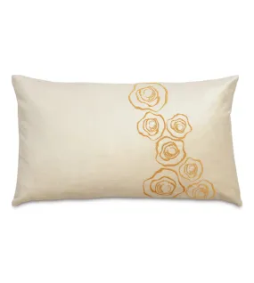 Gold Bouquet Lumbar Pillow Cover 13x22