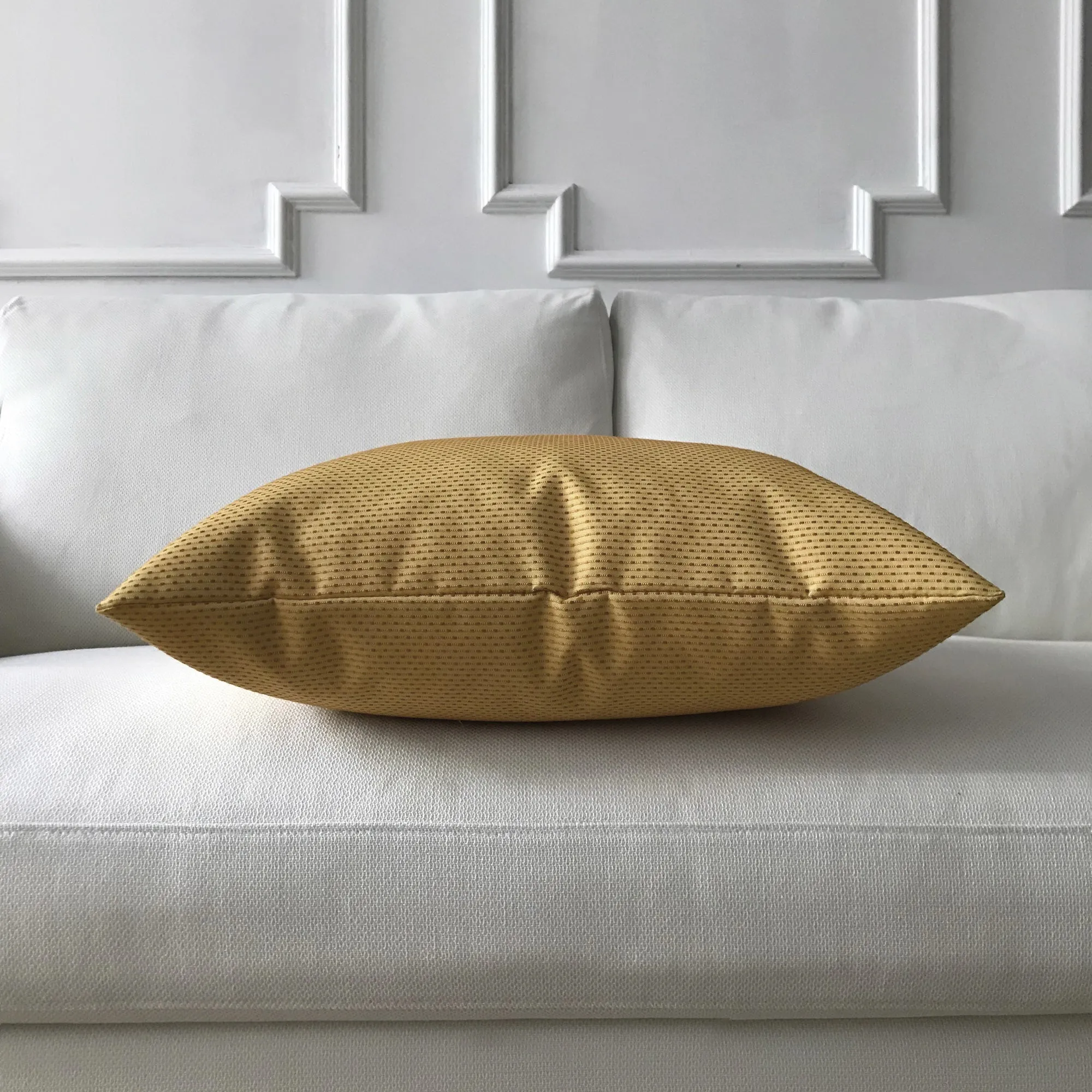 Gold Pinstriped Throw Pillow Cover 24x24