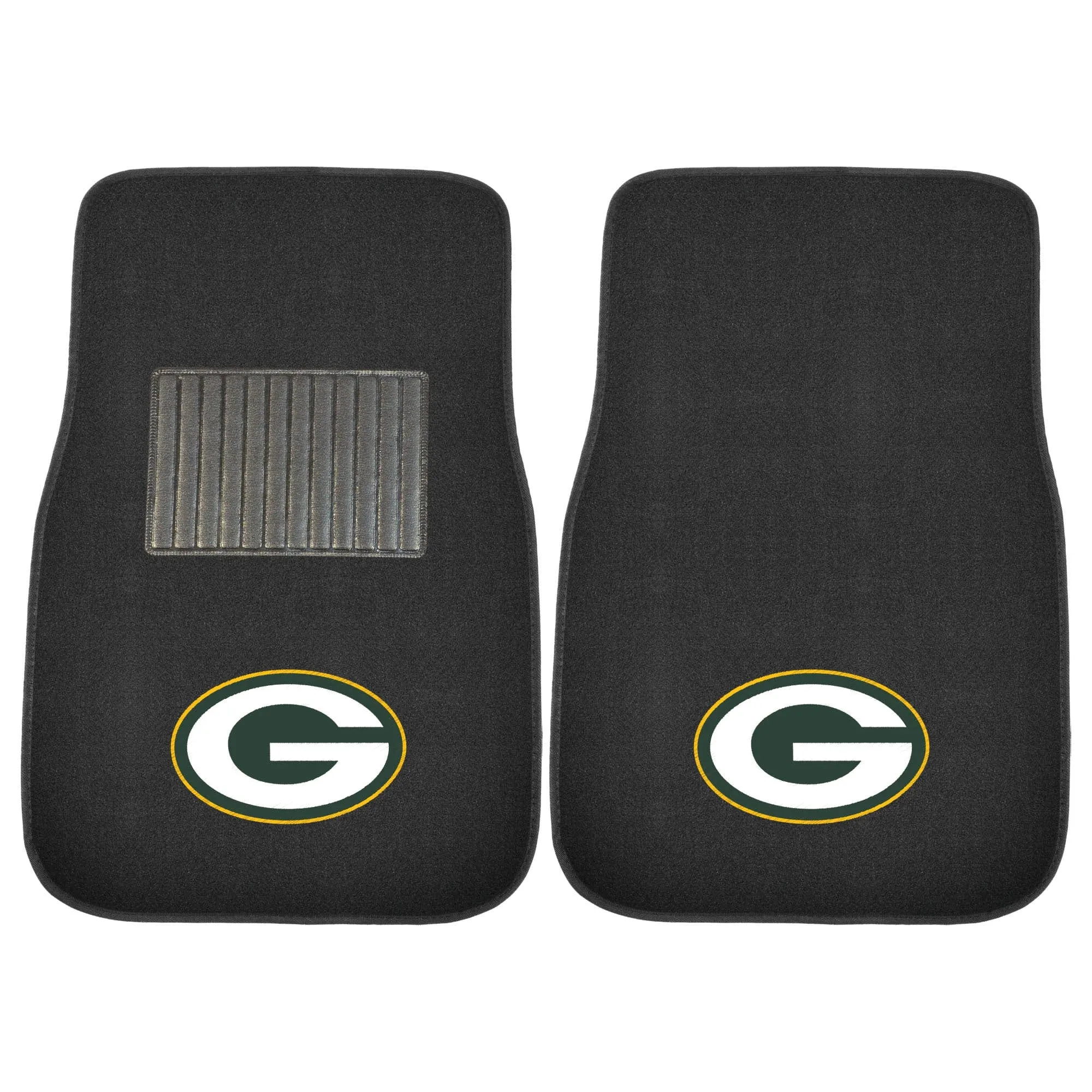 Green Bay Packers Embroidered Car Mat Set - 2 Pieces