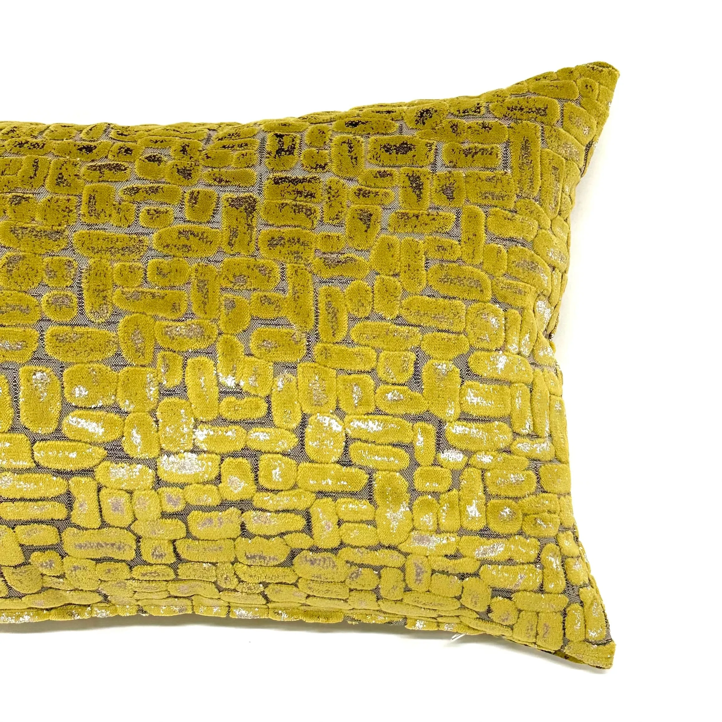 Green Lime Contemporary Lumbar Pillow Cover 15x26