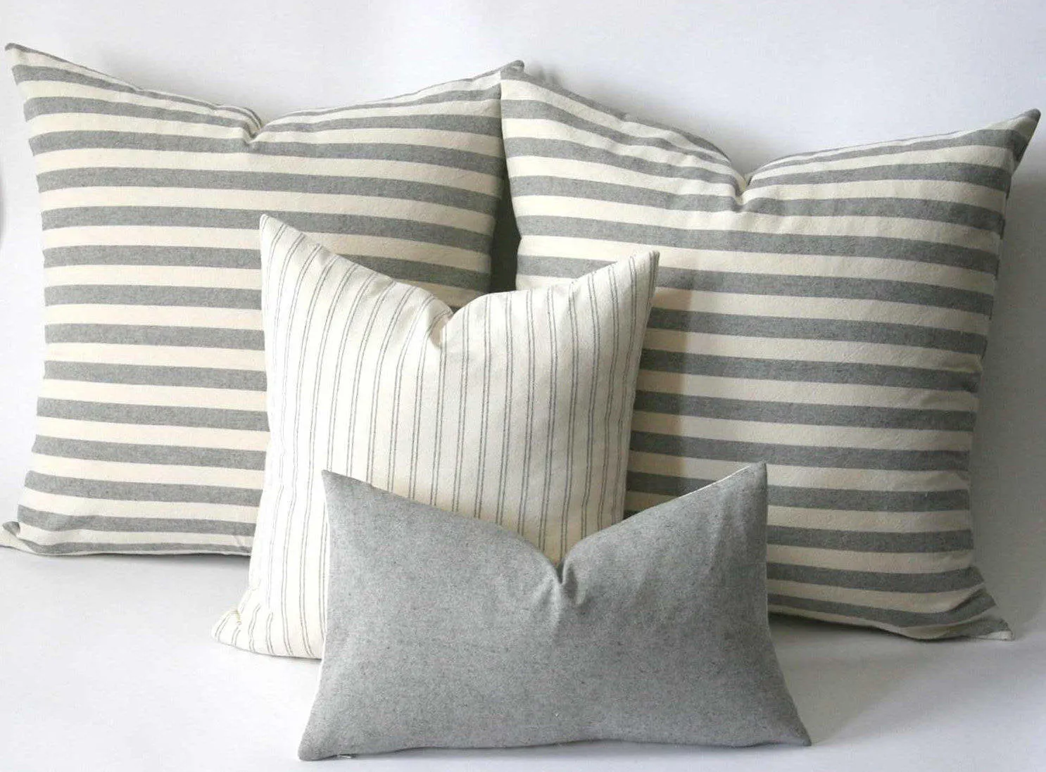 Grey Pillow Cover / Solid Grey Pillow / Decorative Grey Throw Pillow / Grey Sofa Pillow Cover / Heather Gray Pillow Case