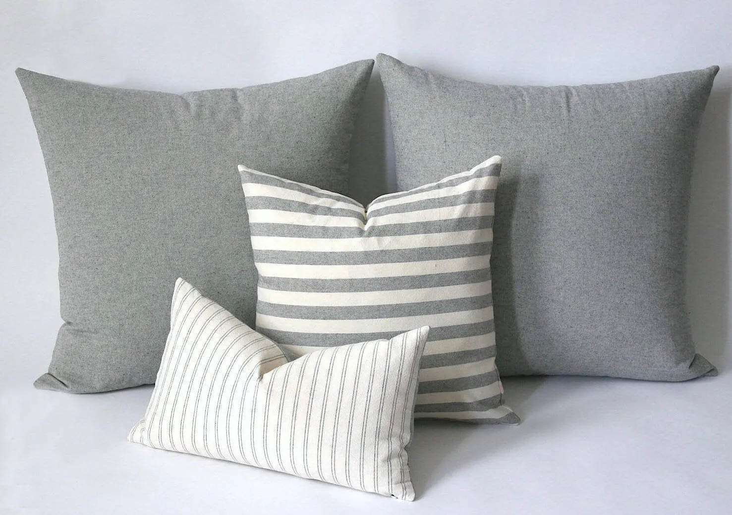 Grey Pillow Cover / Solid Grey Pillow / Decorative Grey Throw Pillow / Grey Sofa Pillow Cover / Heather Gray Pillow Case