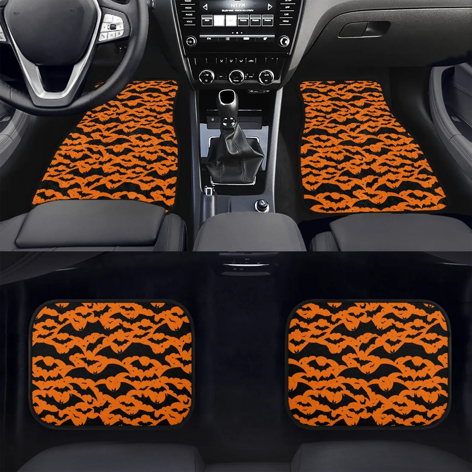 Halloween Bats Car Floor Mats - 4Pcs