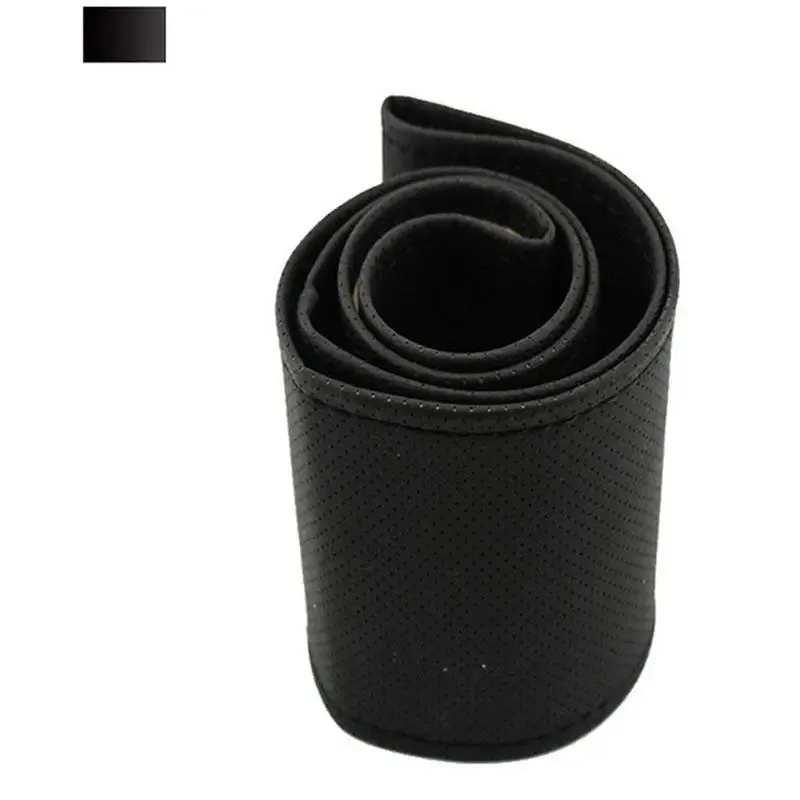 Hand Sewing Steering Wheel Cover Microfiber Leather Sweat-absorbent Breathable Car Steering Wheel Cover