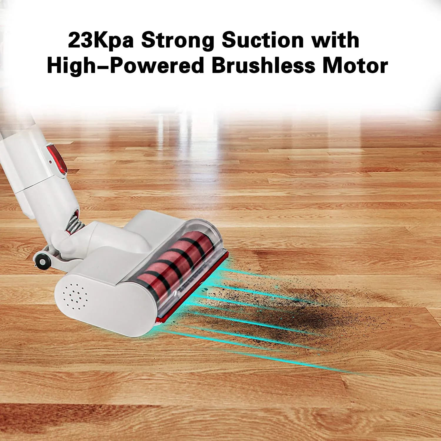 Handheld Cordless Vacuum Cleaner, 270 Degree Rotating with High Efficiency Powerful Brushless Motor 23Kpa, 5 in 1 Pets Hair Carpet Hardwood Lightweight, White