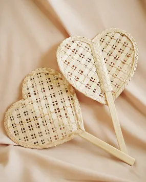 Heart Straw Hand Fan No.6