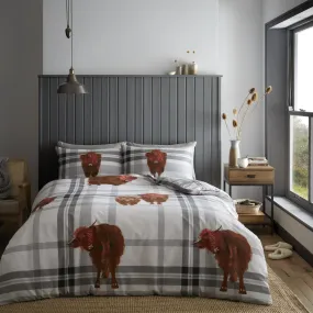 Hector Highland Cow Printed Duvet Set