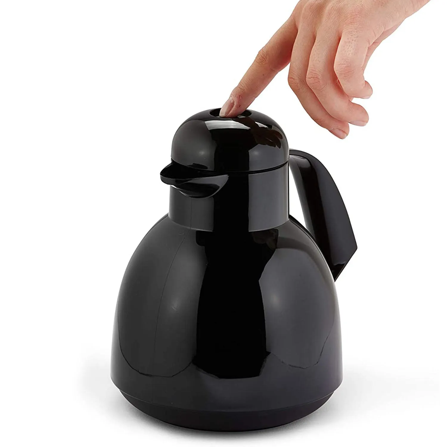 Helios Day Push Vacuum Jug 1 Litre, Black, One Size…