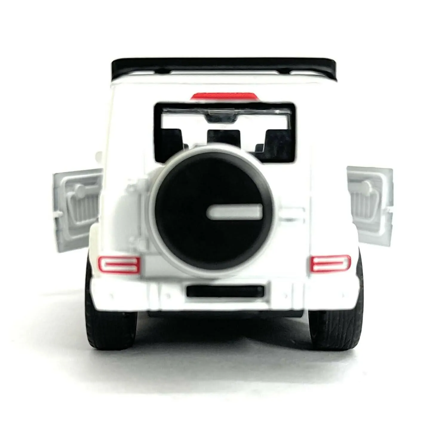 High-Speed Die-Cast Jeep Car with Pull-Back Action, Opening Doors, Metal Construction (White)