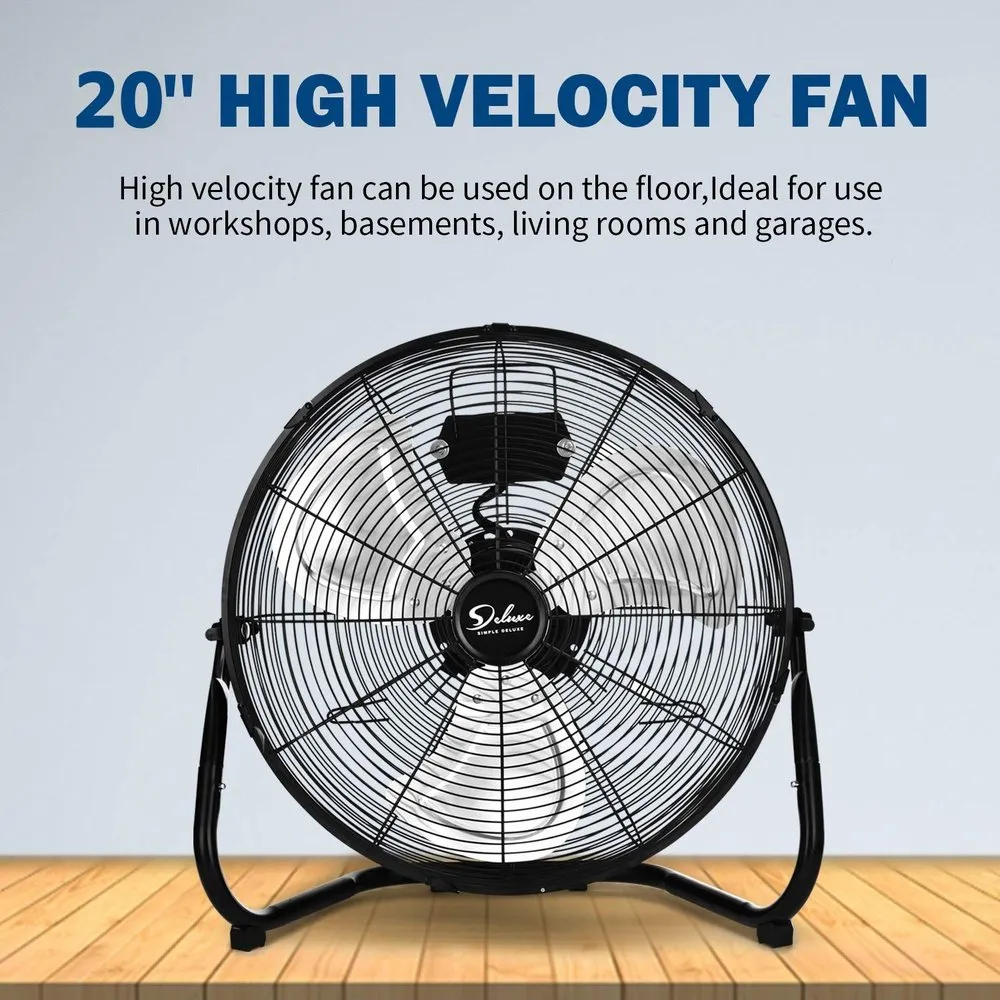 High Velocity Heavy Duty Metal Floor Fan-20inch