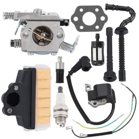 Hipa Carburetor Tune Up Kit For Stihl MS250 MS210 MS230 Wood Boss Chainsaw 1123 160 1650 Air Filter Replaces Walbro WT-215