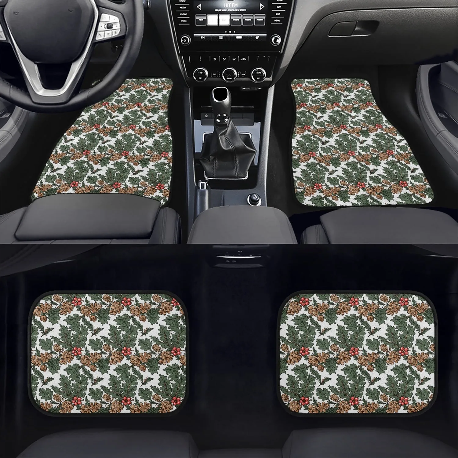 Holly Pine Car Floor Mats - 4Pcs