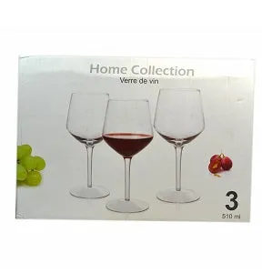 Home Collection Verre De Vin Wine Glasses x3