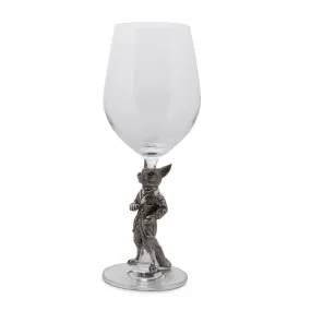 Hunting Dressed Fox Wine Glass