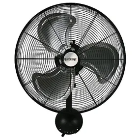 Hurricane Wall Mount Fan - 20 Inch, Pro Series, High Velocity, Heavy Duty Metal Wall Mount Fan for Industrial, Commercial, Residential, and Greenhouse Use - ETL Listed, Black