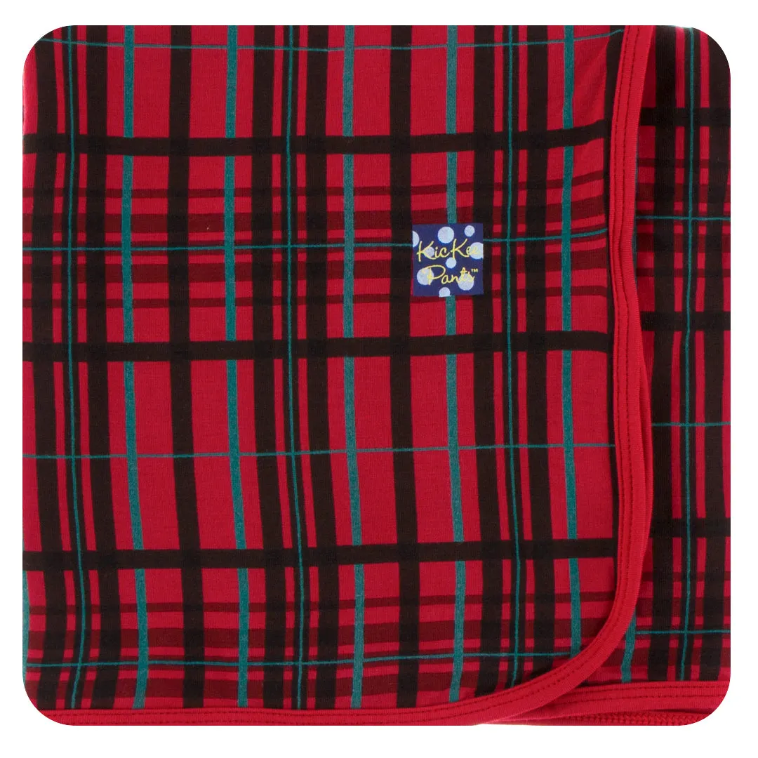 KicKee Pants Holiday Swaddling Blanket - Christmas Plaid