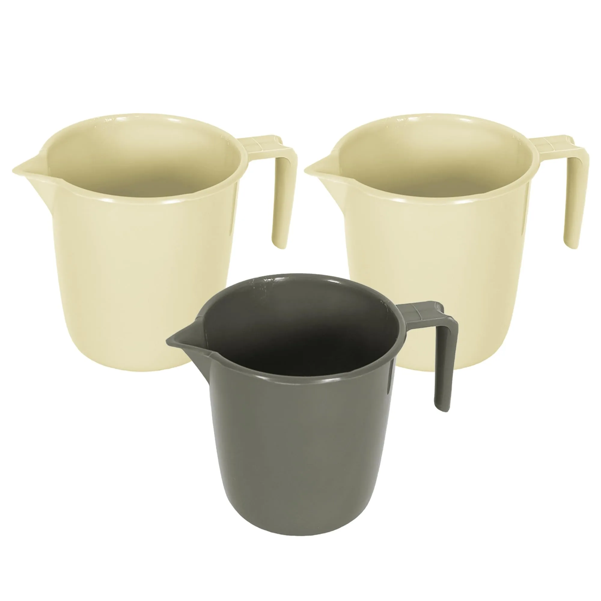 Kuber Industries Bathroom Mug | Plastic Bath Mug for Bathroom | Bath Mug | Mug for Bathroom | Mug for Toilet | Washroom Jug | 111 Bath Mug | 1 LTR | Pack of 3 | Multi