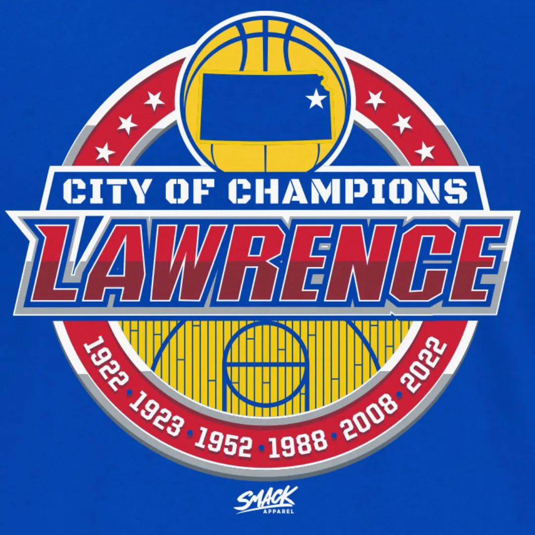 Lawrence City of Champions Shirt for Kansas College Basketball Fans