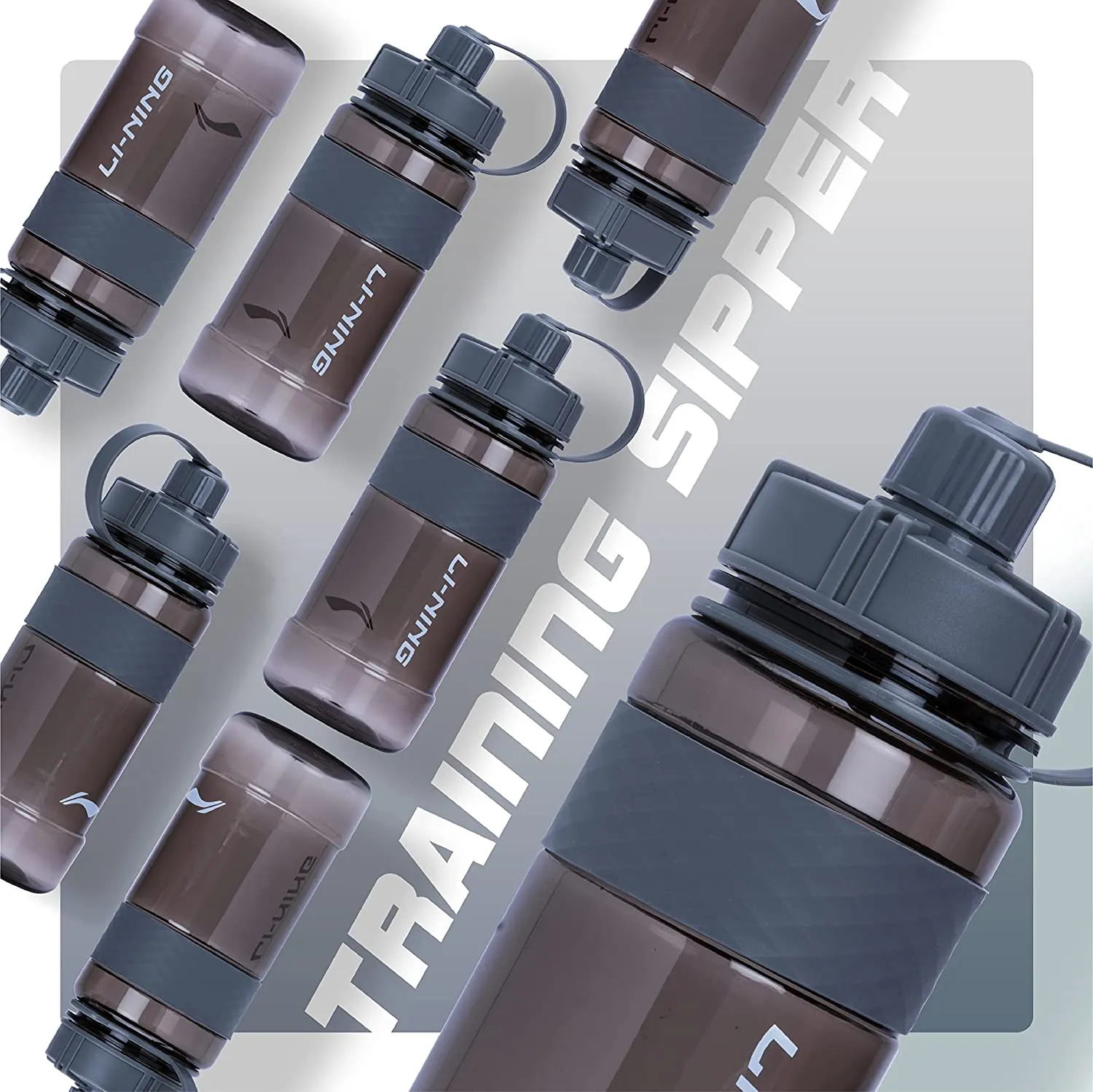 Li-Ning AQTR Tritan Water Bottle - 1000ml , Grey