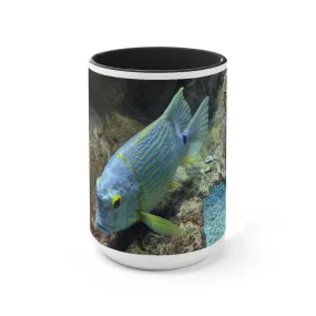 Light Blue Fish Accent Mug