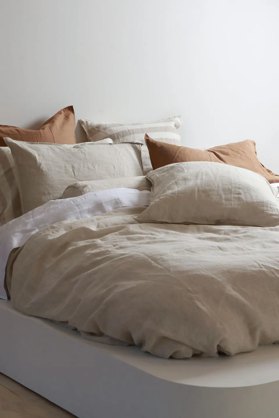 Linen Duvet Cover Set Natural Oatmeal King