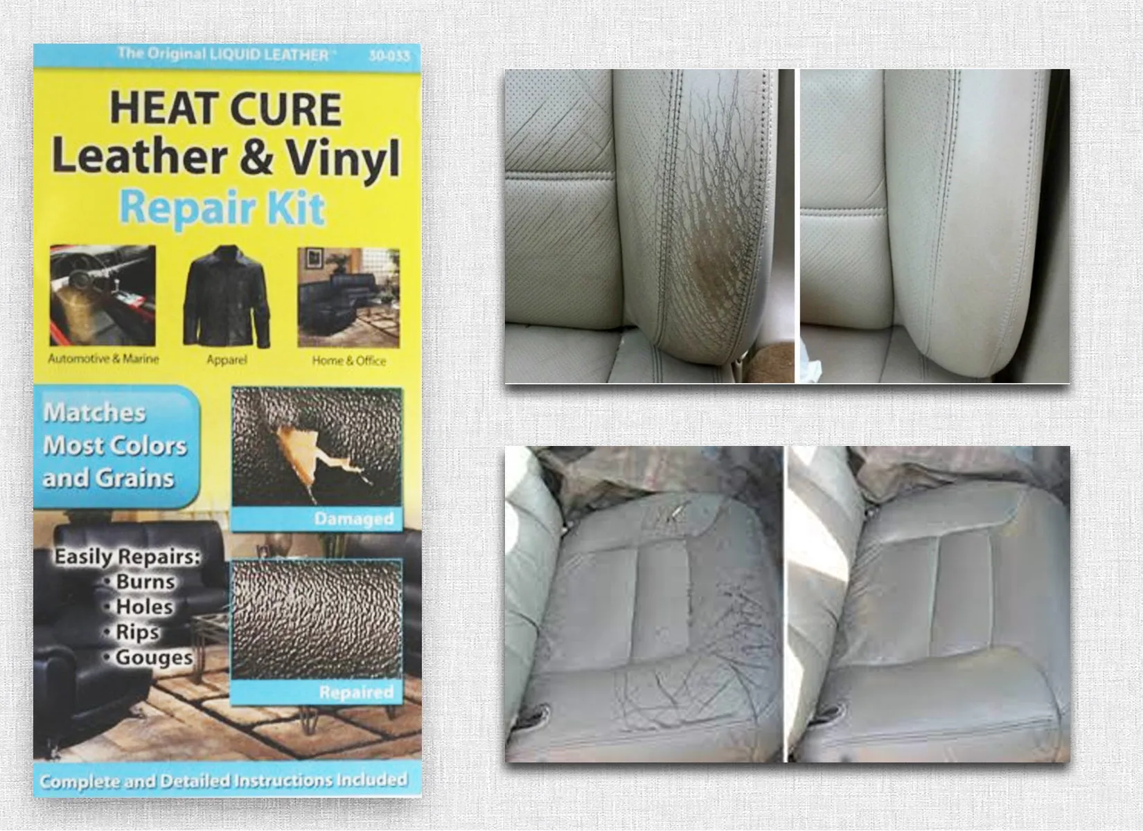 Liquid Leather  HEAT CURE Leather & Vinyl Repair Kit (30-033)