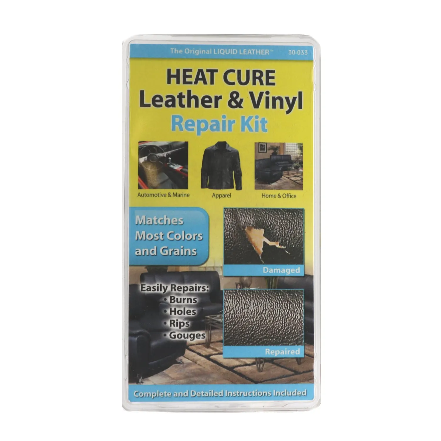 Liquid Leather  HEAT CURE Leather & Vinyl Repair Kit (30-033)