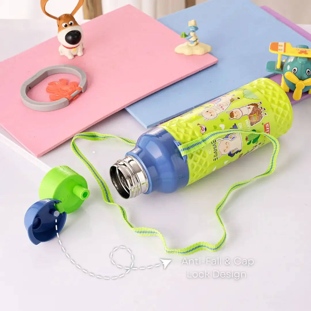 Liza Baby Boss Green Steel Insulated Water Bottle 480ml - Leakproof & Insulated Bottle For School