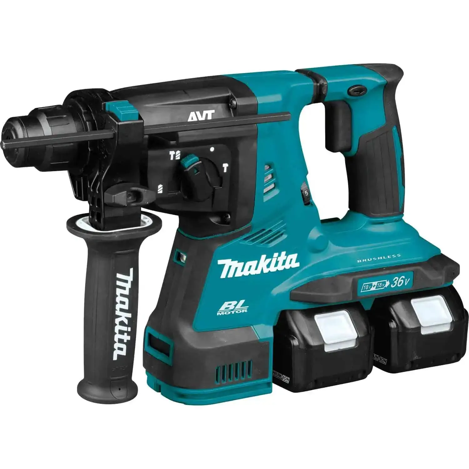 Makita 36V (18V X2) LXT‚® 1-1/8" Brushless SDS-PLUS AVT‚® Rotary Hammer Kit, 5.0Ah