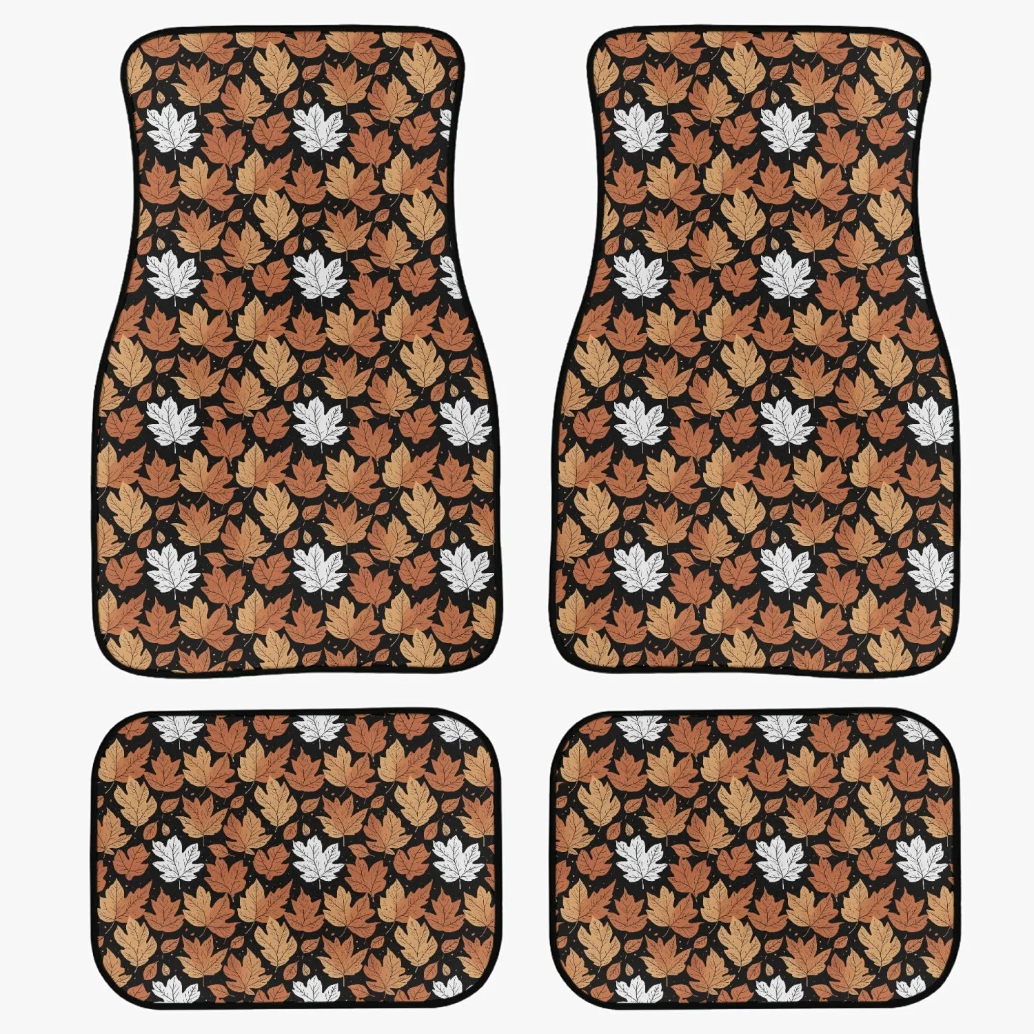 Maple Leaves Car Floor Mats - 4Pcs