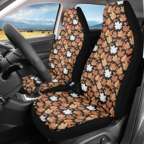 Maple Leaves Microfiber Car Seat Covers - 3Pcs