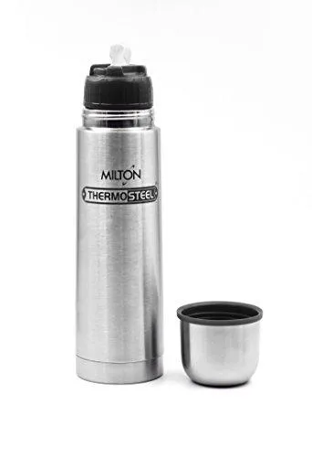 Milton Thermosteel Flip Lid Flask, 1 Litre, Silver