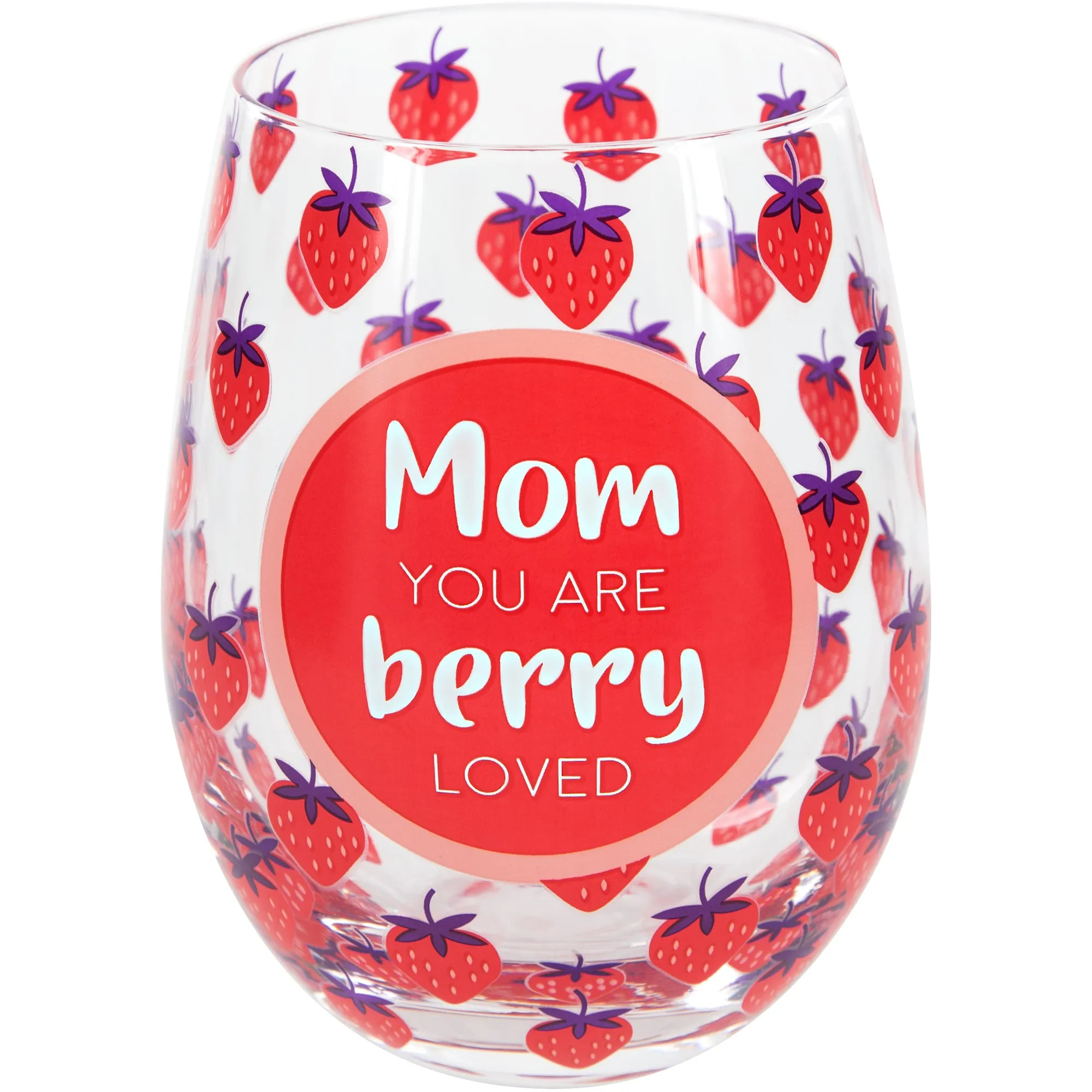 Mom 18 oz Stemless Wine Glass