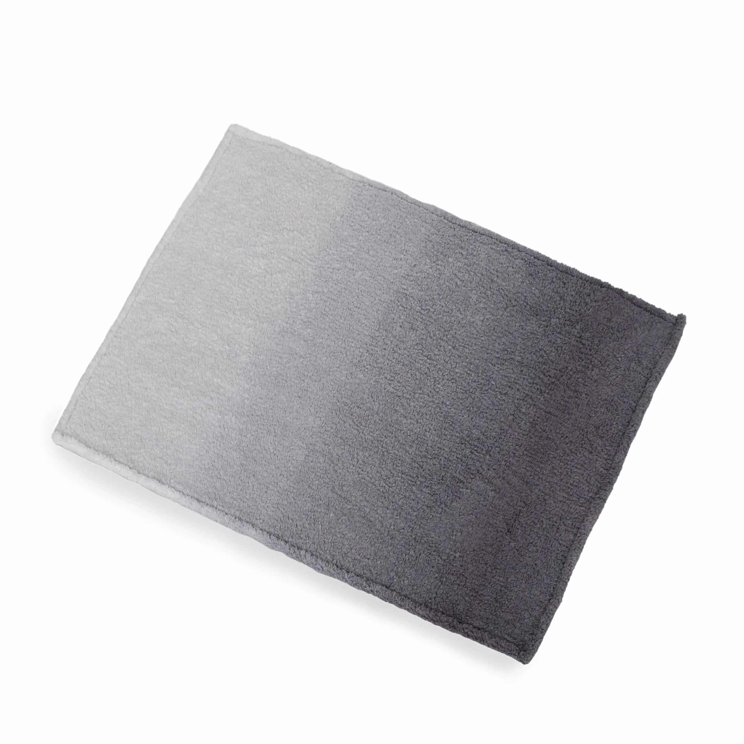 Morgan Modern Sherpa Throw Blanket, Gray and White