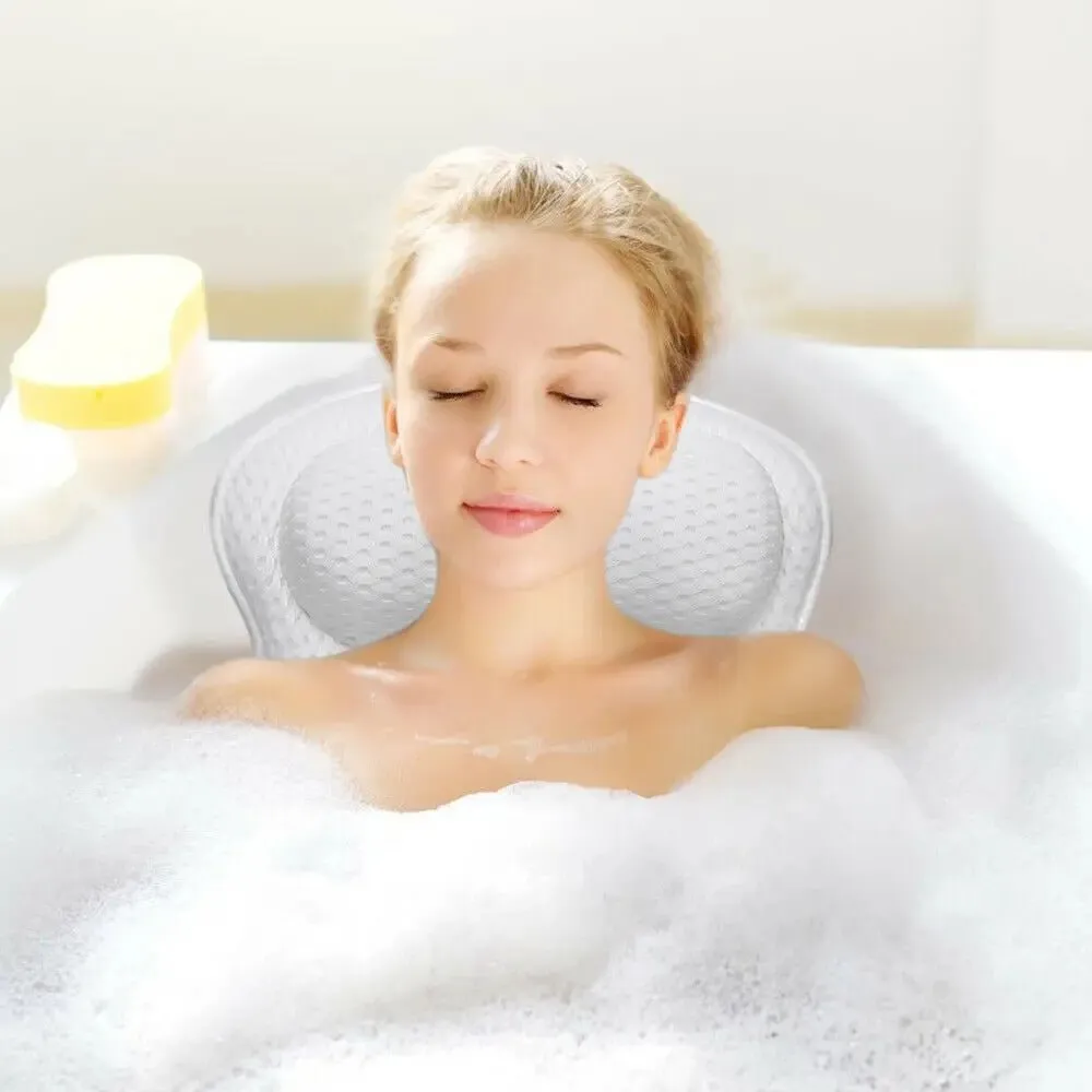 Non-slip Bath Pillow - Ergonomic Spa Pillow with Air Mesh Technology Support Function