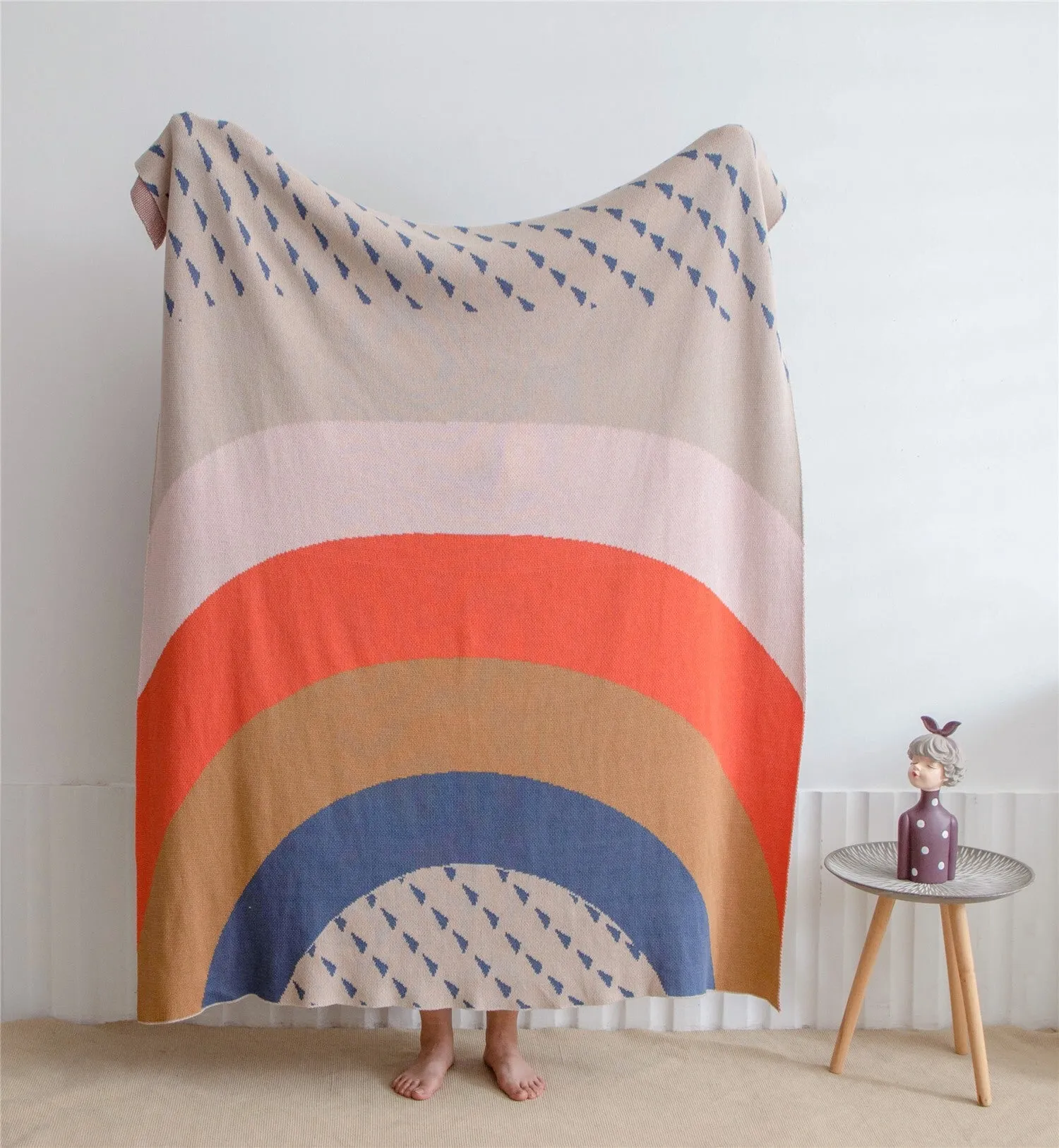 Nordic Cotton Wool Blanket Napping Blanket Cover Blanket