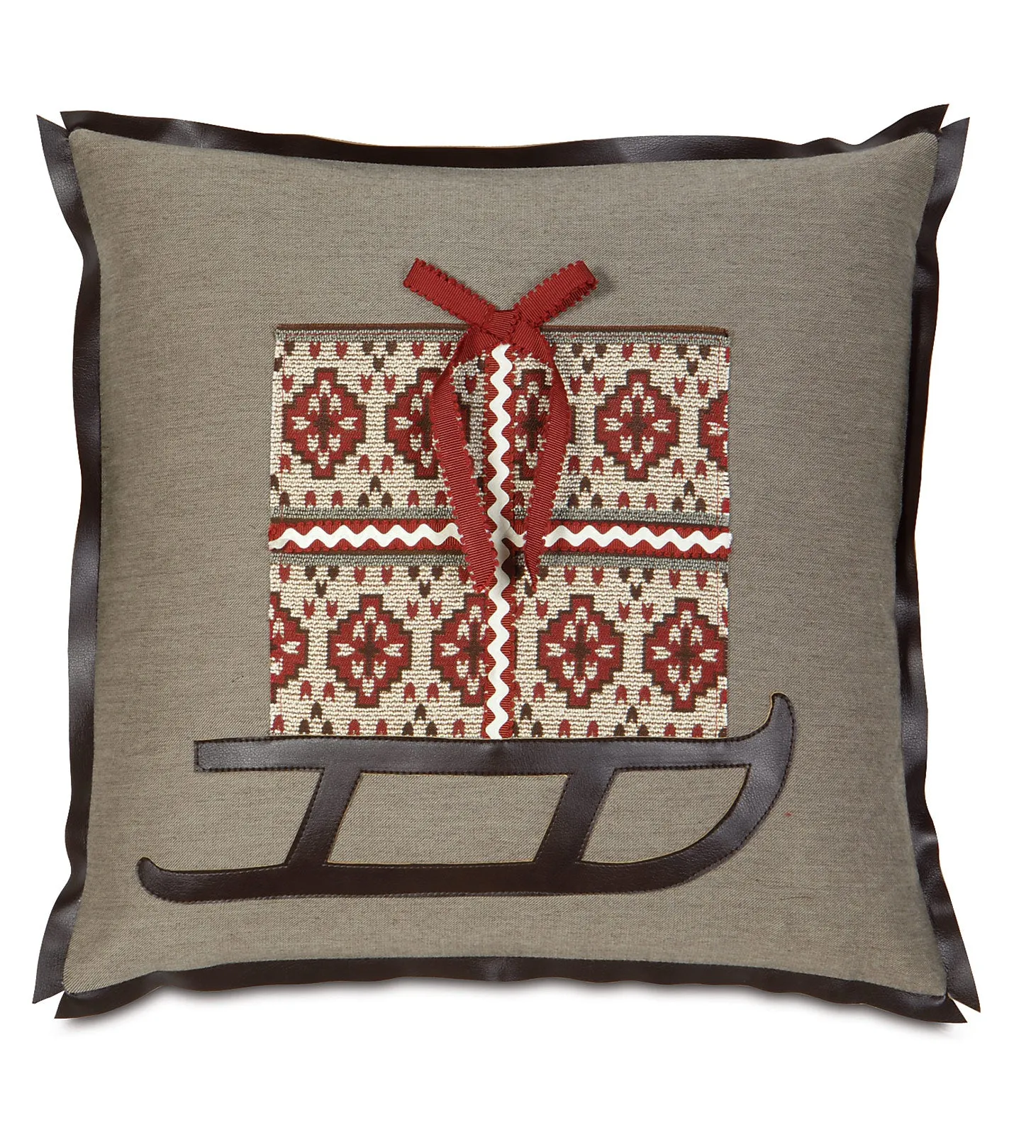 Nordic Holidays Santa's Sleigh Lumbar Pillow Cover 20x20